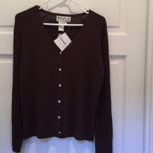Joseph A Sweaters - NWT viscose/nylon brown sweater